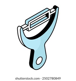 A colored design icon of peeler