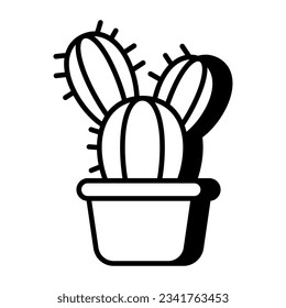 A colored design icon of prickly pear 