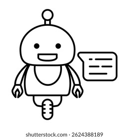 Un icono de diseño coloreado de robot