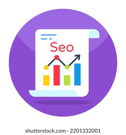 Colored design icon of seo analytics 