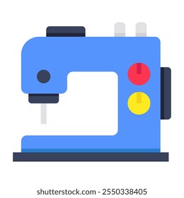 A colored design icon of sewing machine