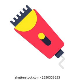 A colored design icon of shaving machine