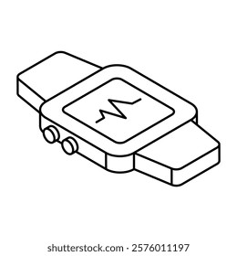 A colored design icon of smartwatch