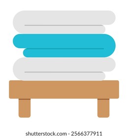 A colored design icon of spa towels