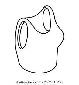 A colored design icon of sports bra