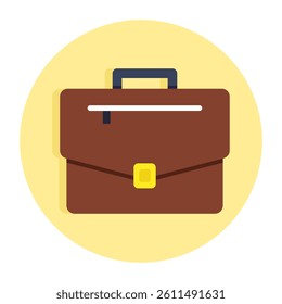 A colored design icon of suitcase