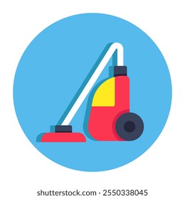 A colored design icon of vacuum cleaner