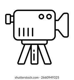 Ícone de design colorido da câmera de vídeo