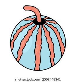 Un icono de diseño coloreado de sandía 