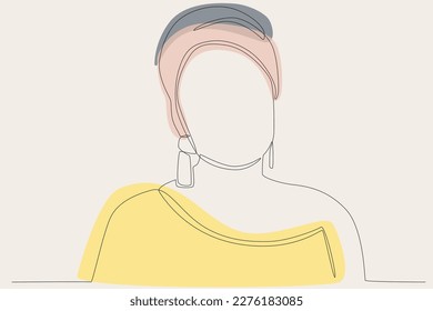 Colored design of women in Africa day event. Africa day one line drawing