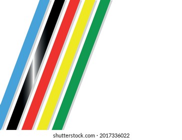 Líneas diagonales coloreadas sobre un fondo blanco. Muestra. Gráficos vectoriales.