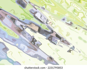Colored diagonal splashes in green-gray key. Blurred spring landscape for ecological concepts, fabric products, textiles, fashion trends, wallpapers, covers, prints, etc. Vector
