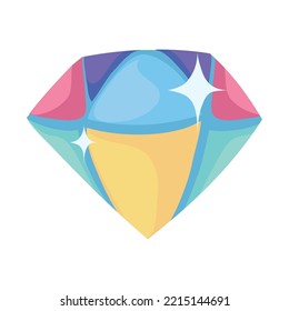 colored diamond design over white