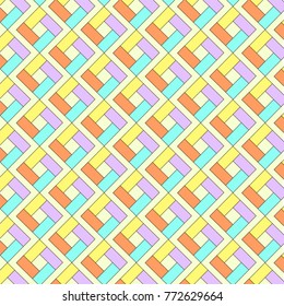 Colored diamond inlaid rectangle