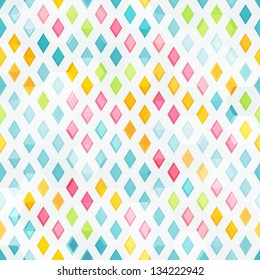 colored diamond seamless pattern