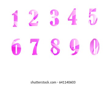Colored diamonds numerals
