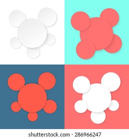 colored different circles template. concept of cover badge, copy space, diagram, data menu, poster card advertisement. flat style trend modern logo design eps10 vector illustration