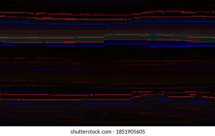 Colored digital noise. Abstract background pixel glitch texture. TV interference. Vector illustration.