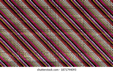 Colored digital pixel noise. Abstract glitch texture background. Vector illustration.