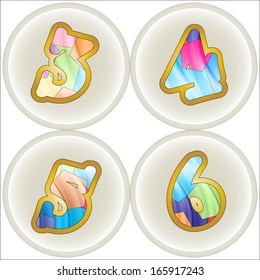 colored digits