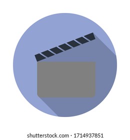 icono de la sombra larga del cracker de director coloreado. Simple vector de color de iconos web para ui y ux, sitio web o aplicación móvil