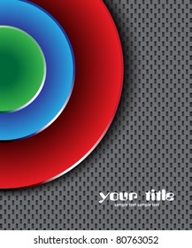 colored disc background with grey texture