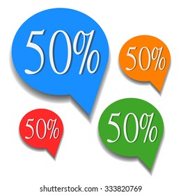 colored discount labels