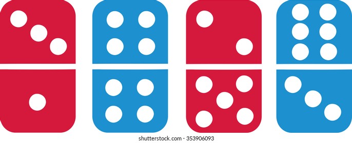 Colored domino tiles