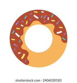 Colored donut candy icon Vector illustration