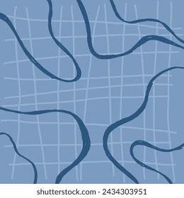 Colored doodle Decorative texture with tangled curved lines. Scrawl squiggly pastel print. Creative abstract art background collection for children or festive celebration design.