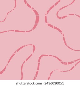 Textura decorativa con líneas curvas enredadas. Estampado en tonos pastel. Colección de fondo de arte abstracto creativo para niños o diseño de celebración festiva.
