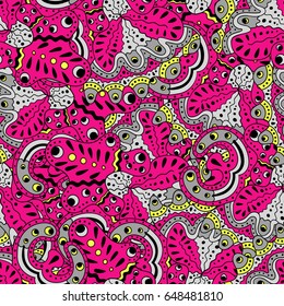 Colored doodle pattern