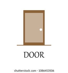 colored door icon. Element of web icon for mobile concept and web apps. Detailed colored door icon can be used for web and mobile. Premium icon on white background
