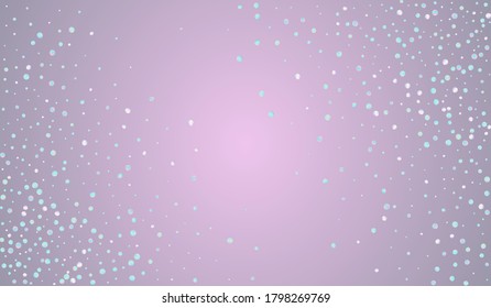 Colored Dot Christmas Blue Background. Colorful Celebration Round Postcard. Vector Illustration. Rainbow Happy Banner.