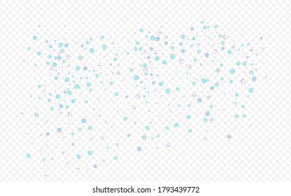 Colored Dot Fun Transparent Background. Multicolored Festival Polka Postcard. Celebration Banner. Hologram Effect Background.