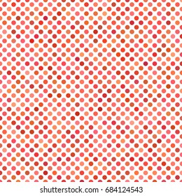 Colored dot pattern background - geometrical vector graphic design from red circles