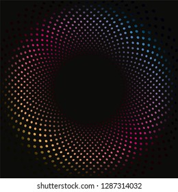 Colored dots 3D background pattern. Geometric vector illustration

