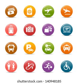 Colored Dots - Airport and Travel icons
