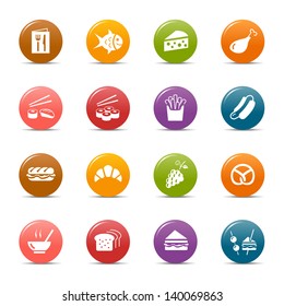 Colored Dots - Food and restaurant icons