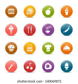 Colored Dots - Food and restaurant icons