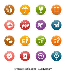 Colored Dots - Logistic and Shipping icons