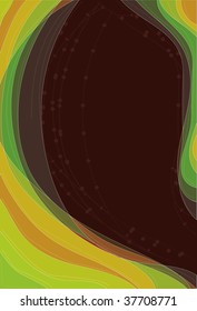 Colored dots, outlines, main colors, background lines are all on separate layers. Easy to change colors of all elements.