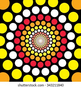 Colored dots vector background.