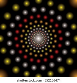 Colored dots vector background.