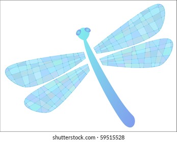 colored dragonfly in vector format