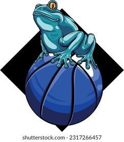 colored draw of frog vector illustration design