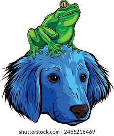 colored draw of frog vector illustration design
