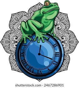 colored draw of frog vector illustration design