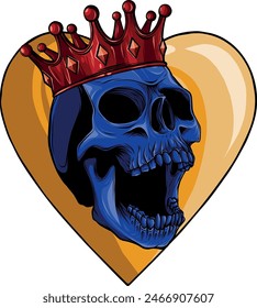 colored draw of human skull vector illustration design