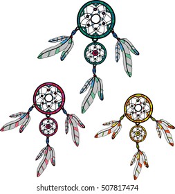colored dream catchers